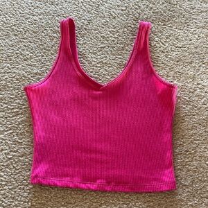 Hollister Hot Pink Ribbed Top